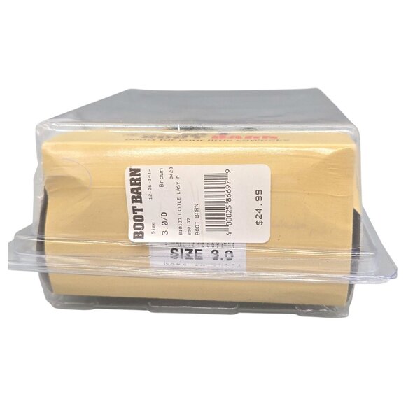 Lil Boot Barn Baby Cow Print Western Boots Size 2 Black/White Faux Leather & Can - Picture 12 of 16